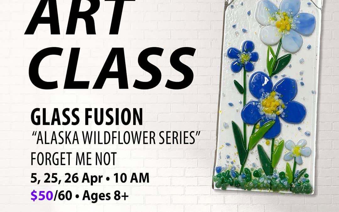 Glass Fusion “Forget Me Not”